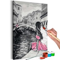 Slika za samostalno slikanje Venice (A Girl In A Pink Dress) 40x60