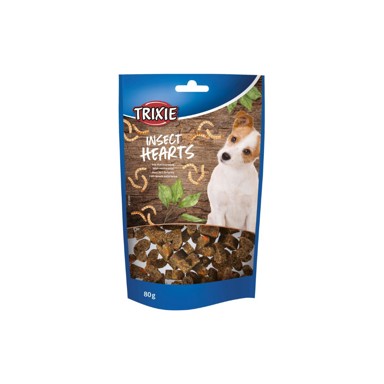 TRIXIE Poslastica za pse Insect Hearts, crvi, 80 g
