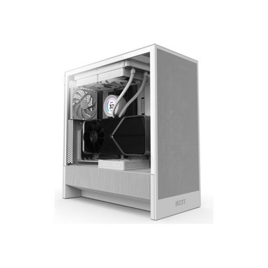 NZXT Kućište H5 Flow, Midi-Tower, ATX, bijelo, 2024