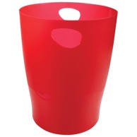 EXACOMPTA Koš za smeće pp 15L Ecobin, prozirno crveni