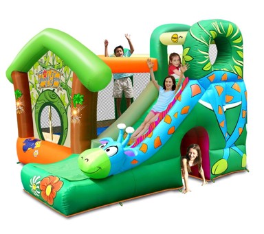 HAPPY HOP Dvorac na napuhavanje Vesela žirafa, žuto-narančasti