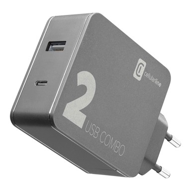 CELLULARLINE Punjač MULTIPOWER COMBO USB/USB-C 42W