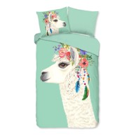 GOOD MORNING Pamučna dječja posteljina za krevet za jednu osobu/produženi krevet 140x220 cm Joey mentol zelena