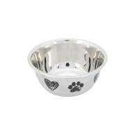 TRIXIE Posuda za pse metalna uzorak srce/šape 0,5 l/fi-13 cm