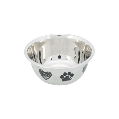 TRIXIE Posuda za pse metalna uzorak srce/šape 0,5 l/fi-13 cm