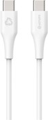 ESTUFF INFINITE USB-C na USB-C kabel, snaga 60 W, brzina 480 Mbps, duljina 1 m, reciklirana plastika, bijela
