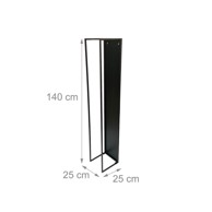 NORTHIX Zidni metalni stalak za ogrjev nosivosti 90 kg
