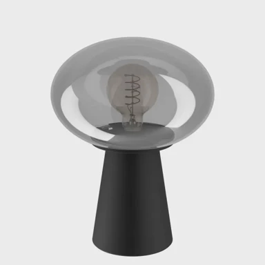 Stolna lampa Madonnina, E27, V-325, crno/siva