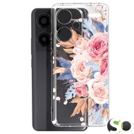 HQ Silikonska maskica za HONOR 400 Lite, prozirna Flowers #5