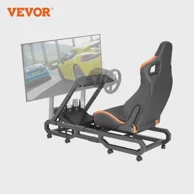VEVOR Kokpit za simulaciju vožnje, za G923, G920, G29, nosivost 150 kg, crna