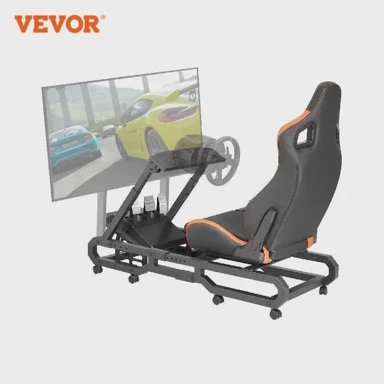 VEVOR Kokpit za simulaciju vožnje, za G923, G920, G29, nosivost 150 kg, crna