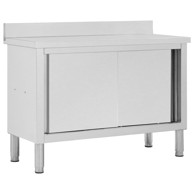 Radni stol s kliznim vratima, 120x50x(95–97) cm, čelik