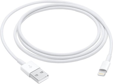 APPLE Kabel za punjenje i prijenos podataka USB-A - Lightning, M/M, 1 m, bijela (MXLY2ZM/A)