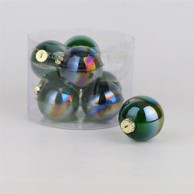 Staklene kuglice 8cm, 8 kom, antracit