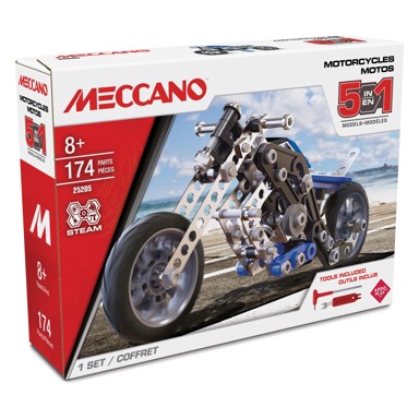 MECCANO Set motorcycles, 5 multi model