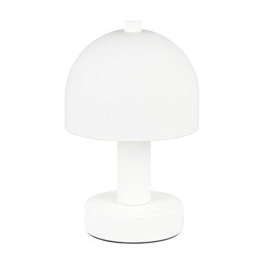 TRIO Bijela stolna lampa sa staklenim sjenilom (visina 19 cm) Glenn 