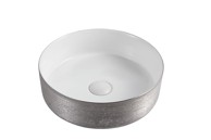 ARMAL Umivaonik art srebro+mat bijelo iznutra