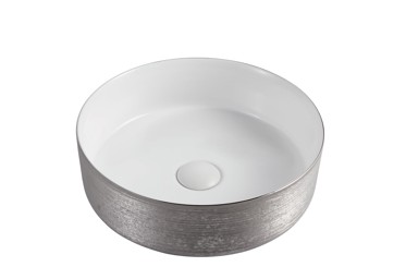 ARMAL Umivaonik art srebro+mat bijelo iznutra