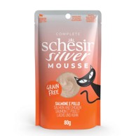 SCHESIR Hrana za mačke Cat Silver Senior Mousse, losos, vrećica 80 g