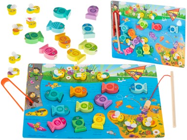 Montessori set za magnetno pecanje, 3u1, ribe i pčele