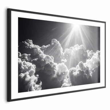 Plakat Nada u oblacima, nadahnjujuće sunčeve zrake, 42x29.7 cm