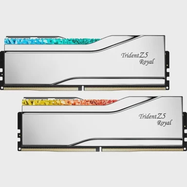 G.SKILL RAM memorija Trident Z5 Royal F5-8000J4048F24GX2-TR5S, 48GB (2x24GB), DDR5 8000MHz, CL40, DIMM, srebrna, RGB