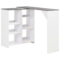 Barski stol s pomičnom policom bijeli 138 x 39 x 110 cm