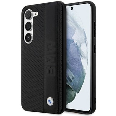 BMW Futrola Leather Textured & Stripe, za Samsung S23+, crna