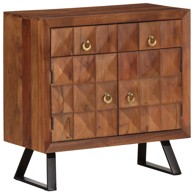 Komoda s ladicama Med smeđi 70x35x70 cm puno drvo bagrem