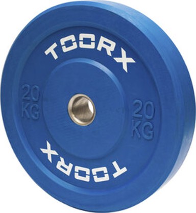 TOORX Olimpijski uteg, 20 kg, plavi
