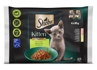 SHEBA Hrana za mačke Junior, miješani izbor u umaku, 4 x 85 g