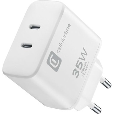 CELLULARLINE Adapter, DUAL 2x USB-C, 35W