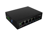 LANBERG Mrežni preklopnik ILGE-4P-2S-90, 4 x Gigabit Ethernet PoE + 2 x SFP, neupravljani, DIN