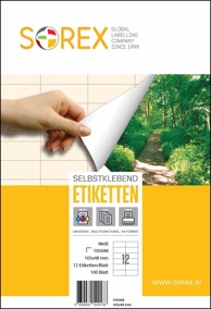 SOREX Etikete, 105 × 48 mm, 100/1
