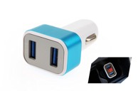 AMIO Auto punjač sa 2x USB 3A i digitalnim voltmetrom