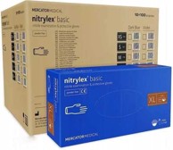 MERCATOR MEDICAL Nitrilne rukavice Nitrylex Basic, veličina XL, tamnoplava, 100 kom., 10 pakiranja