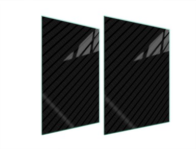 TMK Staklena zaštita za štednjak ili ploču za kuhanje 70x52, black
