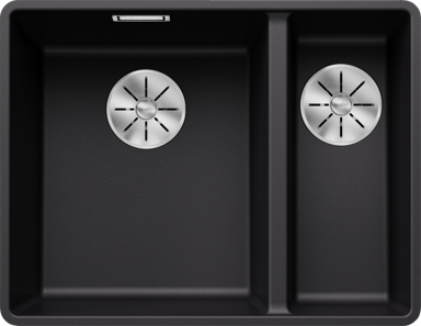 BLANCO Sudoper SUBLINE 340/160-F InFino SILGRANIT, veliki bazen lijevo, crni