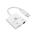 MACLEAN Adapter USB-C na USB-C + 3.5 mm audio MCTV-848, PD 30 W, crna