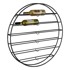 PT LIVING Zidni metalni držač za boce vina, Redondo, 12 boca, 80x80x9 cm, crni