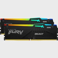 KINGSTON RAM memorija KF560C30BBEAK2/32 FURY Beast RGB, 32GB (2x16GB), DDR5 6000MHz, CL30, DIMM, RGB, crna