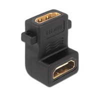 DELOCK Adapter HDMI Ž na HDMI Ž 19-pinski kutni s vijakom