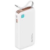 USAMS Powerbank s uvlačivim kabelom, 10.000 mAh, 20 W PD