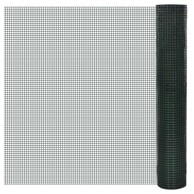 Žičana ograda za kokoši, pocinčana s PVC oblogom, 10 x 1 m, 16 x 16 mm, zelena