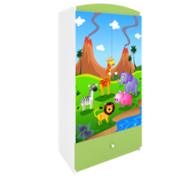 Dječji ormar Safari, zeleni, 181×90×52 cm