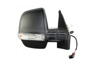 TYC Retrovizor Fiat Doblo 10-15, crni, desni, unutarnje podešavanje, senzor temp., žmigavac, 2 stakla, Opel Combo 12-