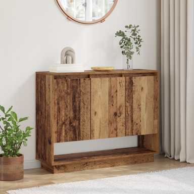 Sideboard s policom i vratima, 97x29x75 cm, konstruirano drvo, staro drvo
