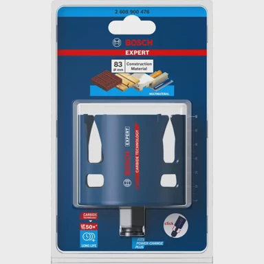 BOSCH Kruna za bušenje Expert Construction Material 83 mm, siva
