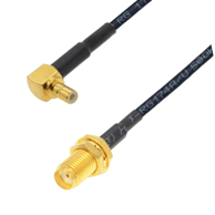 Pigtail SMA utičnica / SMB utikač RA, RG174, 2 m