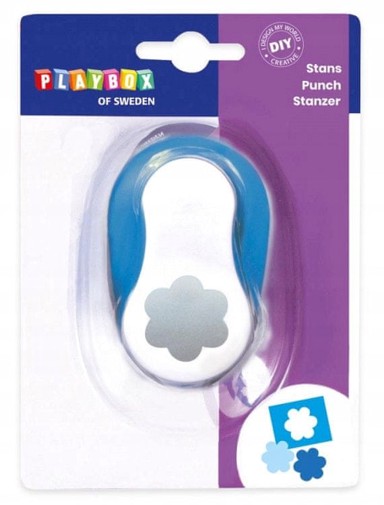 Ukrasni bušač PLAYBOX DIY cvijet, za papir i pjenasti papir, Ø 2,5 cm